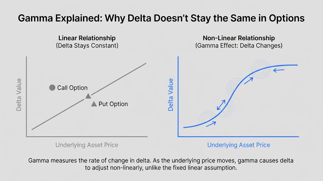 Gamma Explained: Why Delta Doesn't Stay the Same in Options