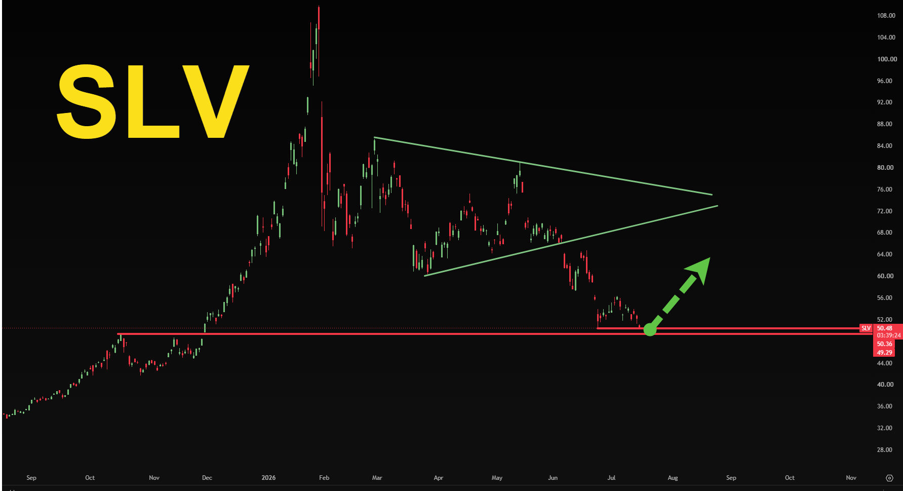 Why I'm Long SLV: Snagging the $50 Call at Major Support