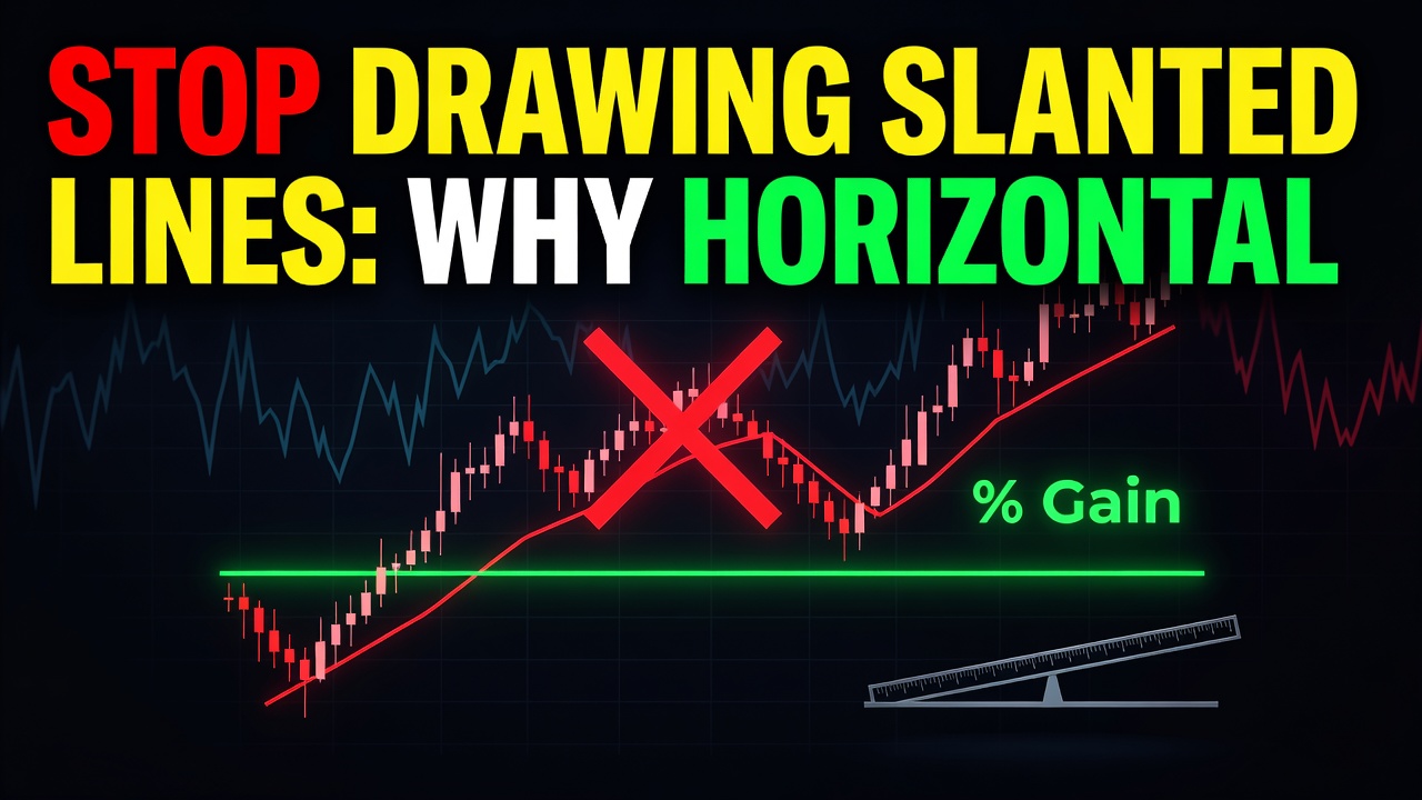 Stop Drawing Slanted Lines: Why Horizontal Levels Beat Trendlines Every Time