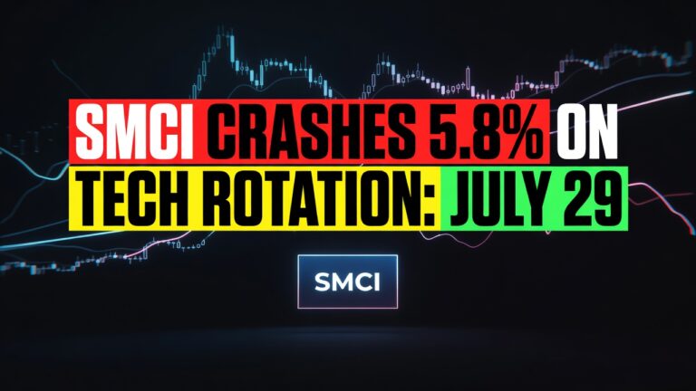 SMCI Crashes 5.8% on Tech Rotation: July 29, 2026 Alert