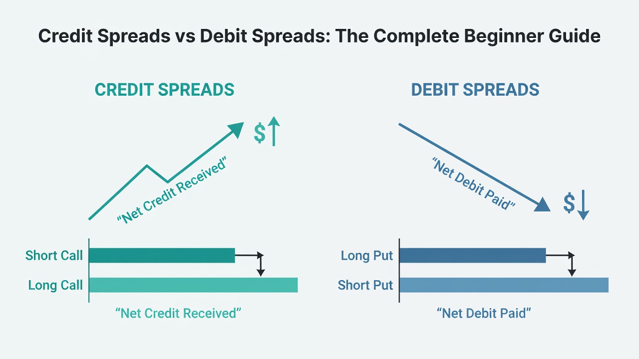 Credit Spreads vs Debit Spreads: The Complete Beginner Guide