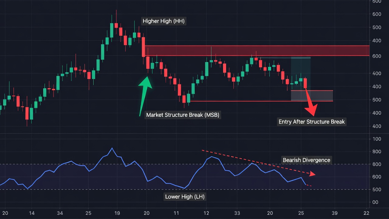 RSI Divergence at Resistance: Stop Shorting Without Structure