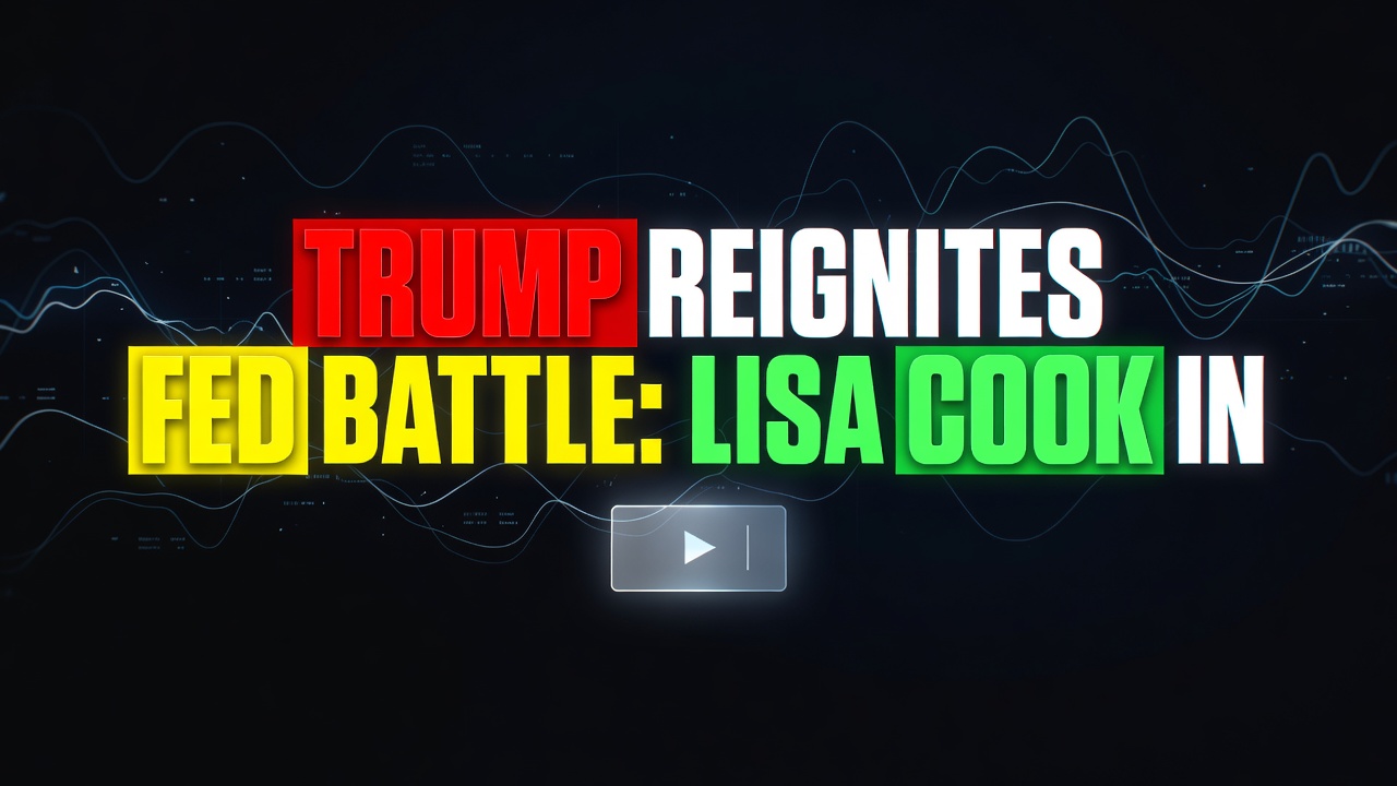 Trump Reignites Fed Battle: Lisa Cook in the Crosshairs — August 7, 2026