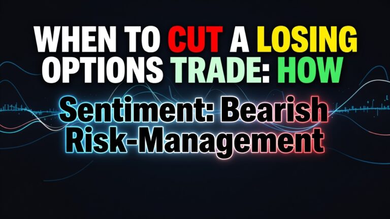 When to Cut a Losing Options Trade: How to Stop Losing Trades