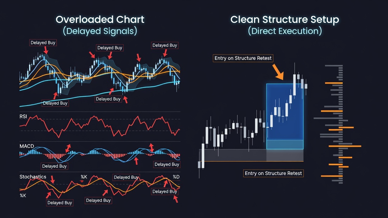 Why Stacking 5 Indicators on One Chart Guarantees You Lose Money