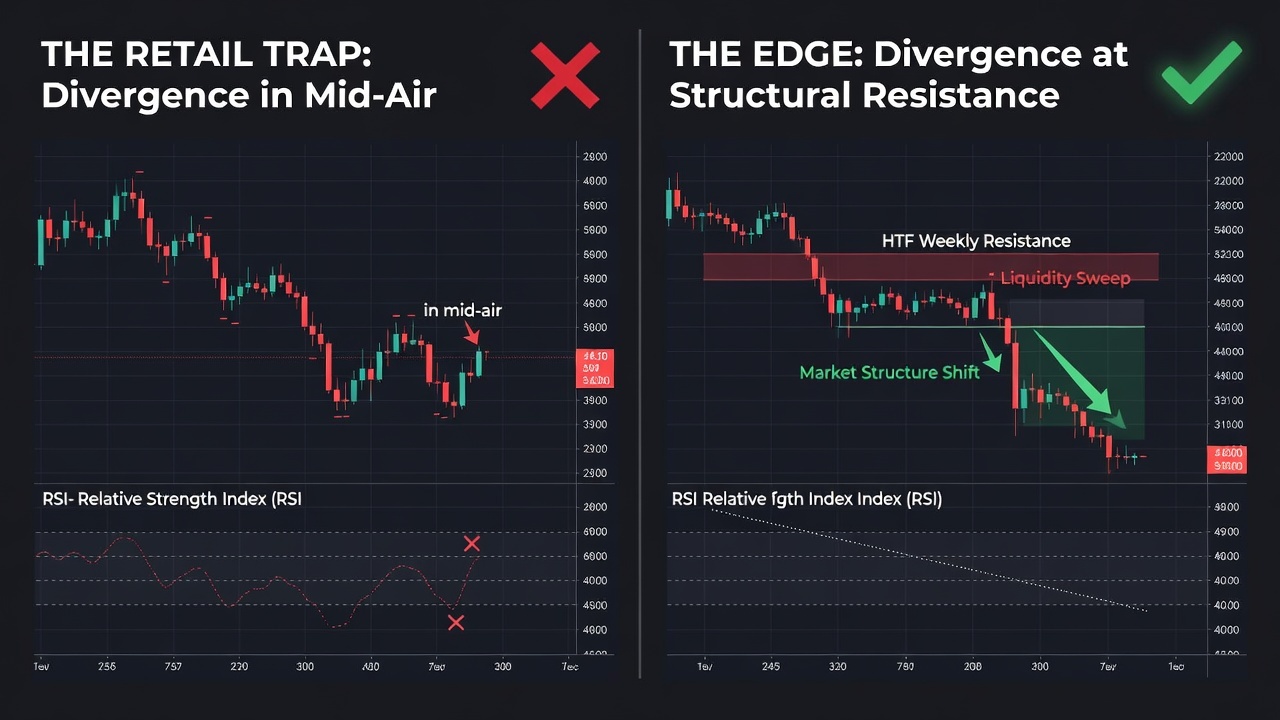 RSI Divergence at Resistance: The Only Way It Actually Pays