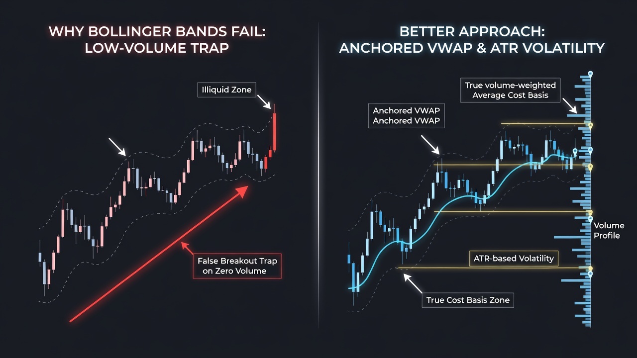 Why Bollinger Bands Will Wreck You in Low-Volume Stocks